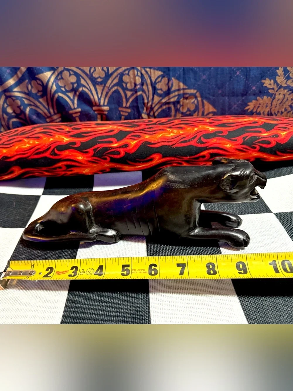 Hand Carved Wooden MCM Panther Figurine - Picture 2 of 9